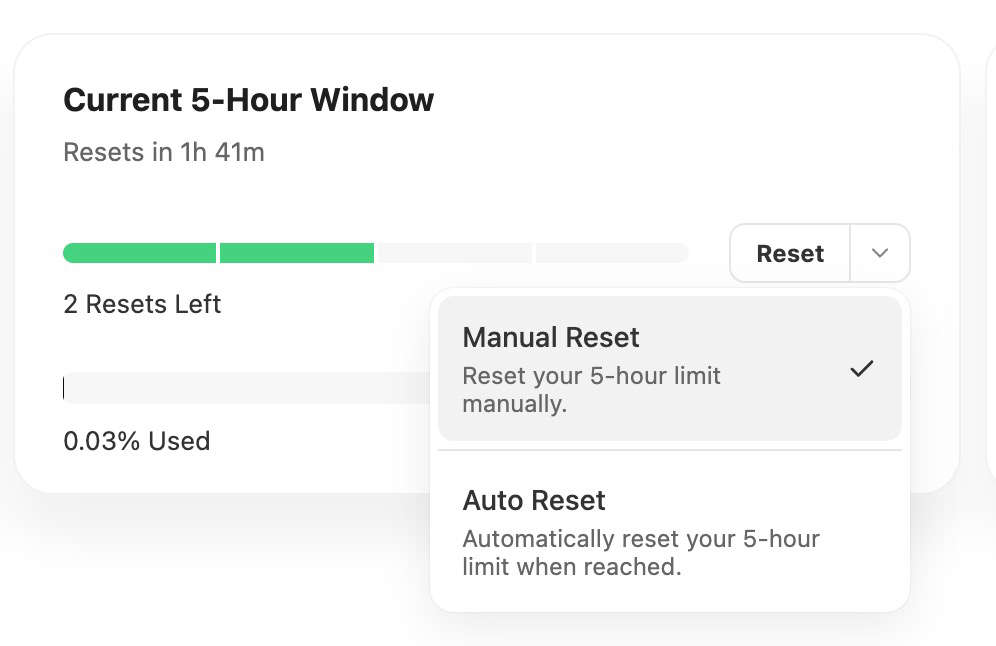 The window reset feature